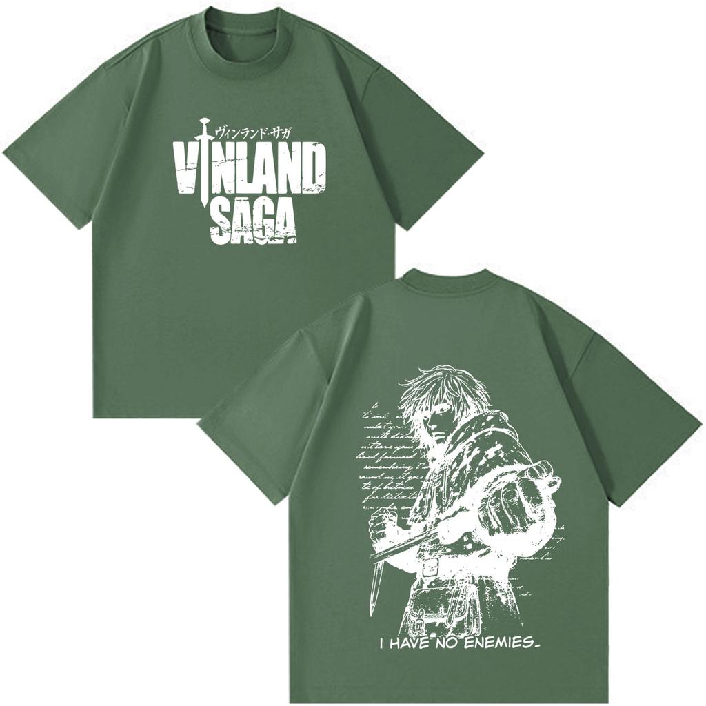 Anime Vinland Saga Thorfinn Karlsefni T Shirt Unisex Women Funny Tee Summer Casual Cotton Oversized Short Sleeve Tshirts Streetwear