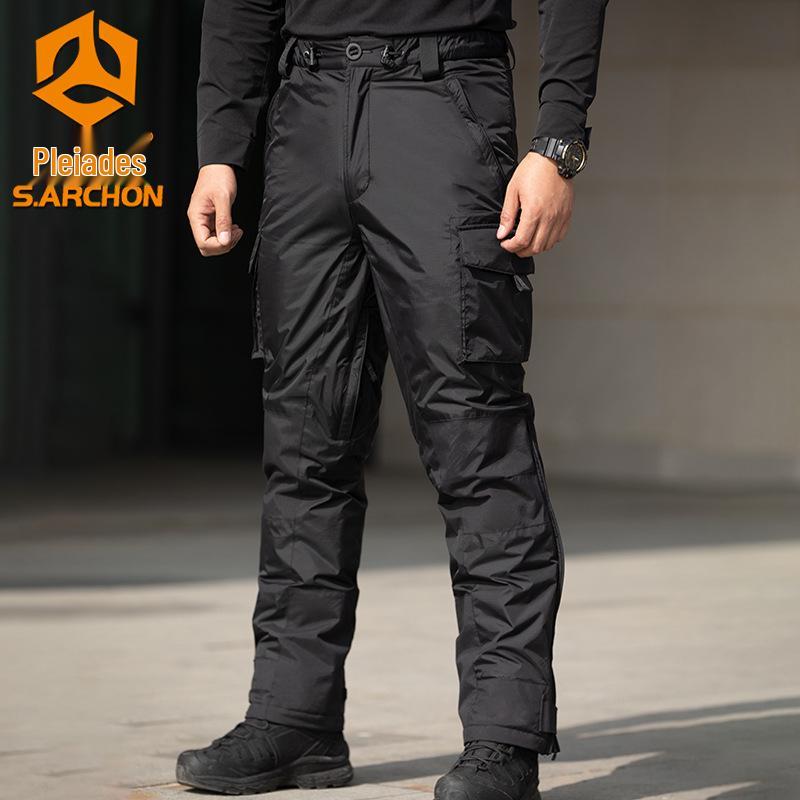 

Мужские тактические брюки Angken IX13 для защиты от холода - Теплые, ветрозащитные, износостойкие зимние лыжные и тренировочные брюки Medium