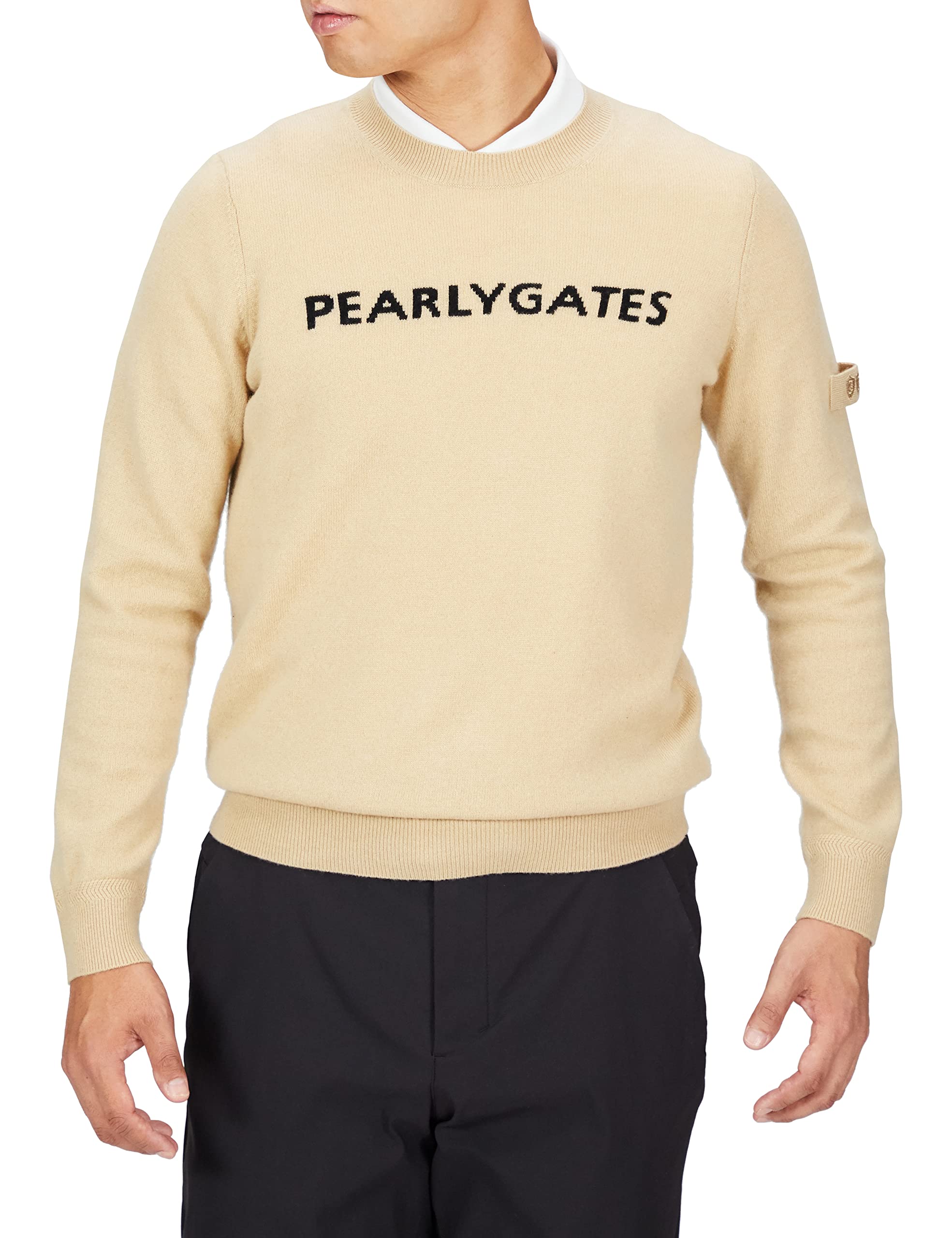 

Crew Neck Knit Pullover Cashmere 5 [PEARLY GATES] Men s / 053-2270001 040_Beige [L]