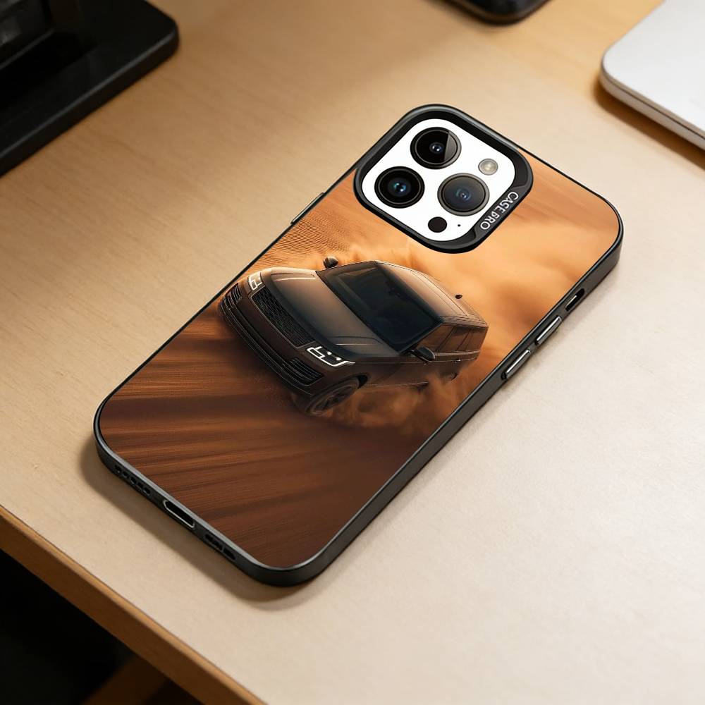 Range R- Roveres Sport Car Phone Case For iPhone 17,16,15,14,13,12,11 Plus,Pro Max,XS,Colored Silver Plated Inside Cover