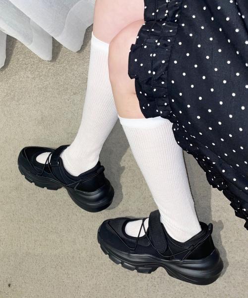 [SHOOPEN] Multi-Strap Mary Jane Sneakers 5006058885 BLACK-230