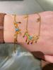 Gold-Plated Sterling Silver Phoenix & Turquoise Tassel Bracelet: Chinese Style, High Aesthetic, Exquisite Light Luxury.