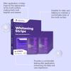 Purple Tooth Whitening Strips for Sensitive Teeth, Compact and Portable, Brightens Smile Anywhere, Anytime