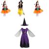 Enchanting Children Halloween Cosplay Witch Costume For Baby Girls With Bow Decoration