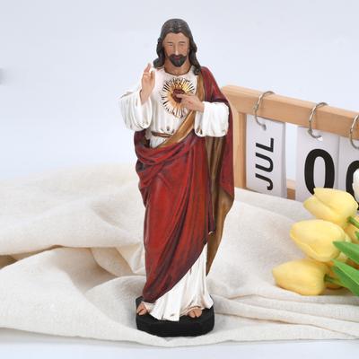 25.5cm Jesus's Sacred Heart of Jesus Statue Catholic Christian Religious Decoration Sculpture Statuary Souvenirs Gifts