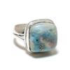 Republic Larimar Gemstone Handmade 925 Sterling Silver Jewelry Ring Size 6 SU-10372