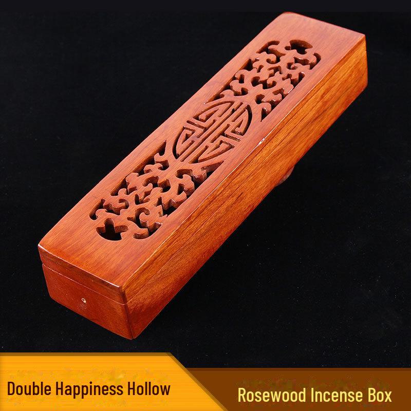 Arzător de tămâie din lemn de trandafir vietnamez și lemn de santal pentru tămâie de agar și tămâie indiană