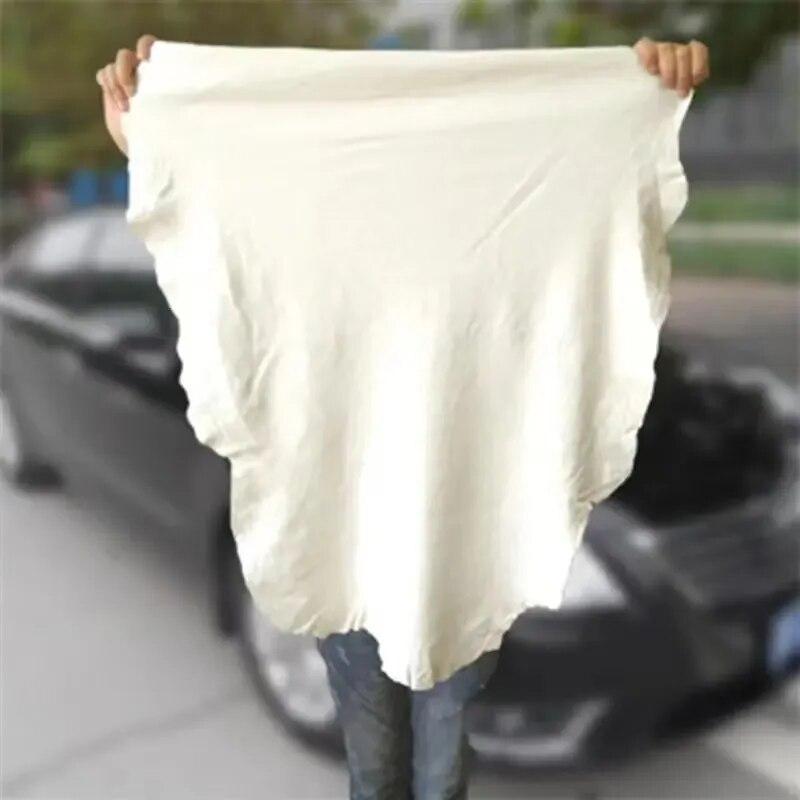 40x70CM Natural Deer Skin Cleaning Cloth for Car Wash Care, Quick Dry Cleaning Towels, High Water Absorption Glass Drying Cloth