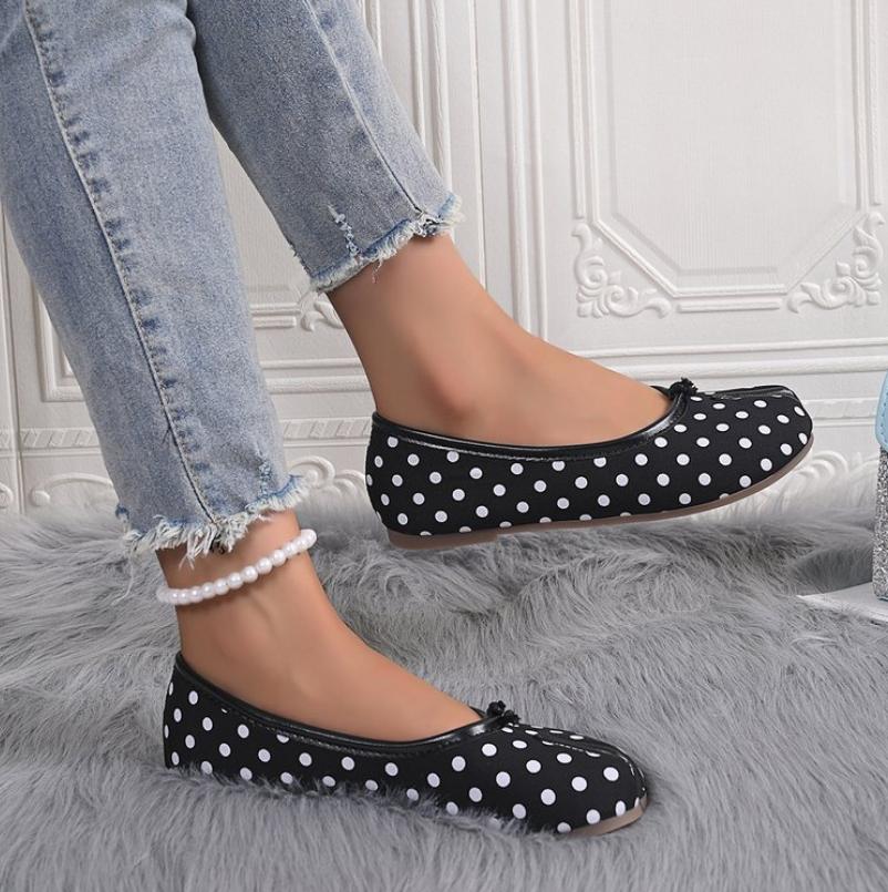 Spring Summer Women's Flat Shoes Pig Toe Slippers Lazy Person Horse Hoof Shoes Rubber Upper Plain Shoes Autumn Ballet Flats Shoe