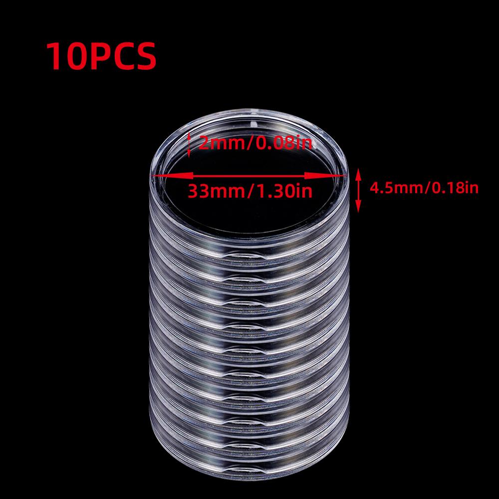 

10/50/100Pcs 19-33mm Transparent Coin Cases Holder Coin Collecting Box Case Coins Storage Capsules Protection Boxes Container