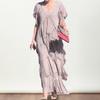 Rochie de seară de vară pentru femei, cu decolteu în V, paiete, rupte, împrăștiate, în straturi, de culoare uni, mâneci scurte, rochie maxi pentru petrecerea de absolvire.