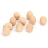 10Pcs Wooden Eggs Vivid Lightweight Portable Not Easily Broken Food Toy Faux Eggs for Family