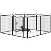 8 Panels Heavy Duty Puppy Playpen, for Small and Medium Dogs, Indoor and Outdoor Use - Black