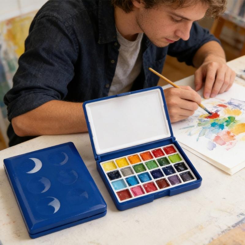 12 Section Paint Storage Box Portable Watercolor Paint Palette For Artists Students Outdoor Sketching And Art Classes