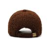 Autumn Winter Lamb Wool Baseball Cap Plush Warm Cap Large Head Circumference Embroidered Letter Cap