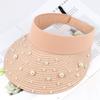 Style Versatile Hat Straw Woven Elegant Womens Outdoor Sunshade Hatscaps
