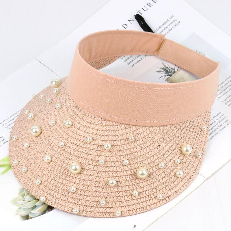 Style Versatile Hat Straw Woven Elegant Womens Outdoor Sunshade Hatscaps
