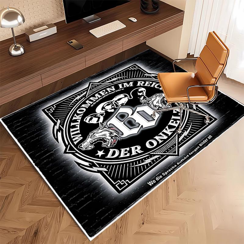 1pc Böhse Onkelz Band Print Area Rug - Soft, Washable Non-Slip Indoor Mat, Living Room, Home Office Decorative Rug,Office Decorative