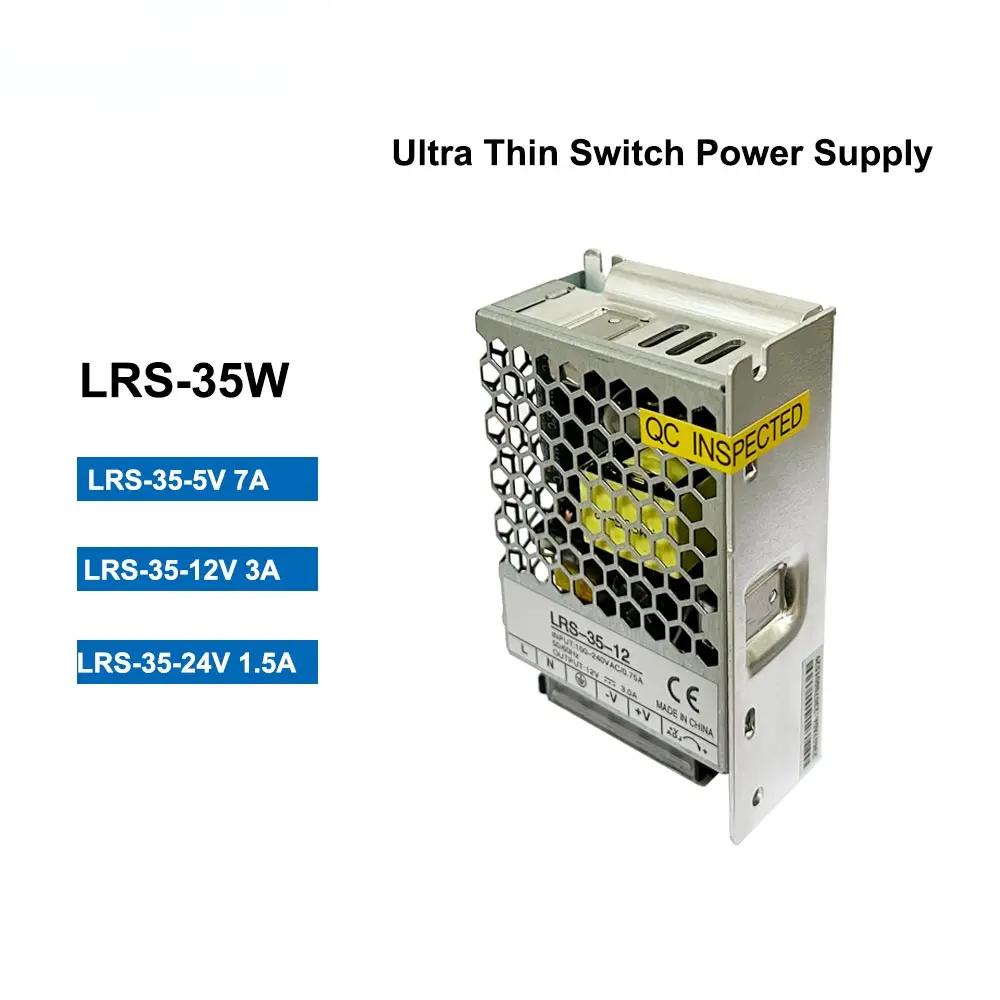 

LRS-35W Одновихідний ультратонкий імпульсний блок живлення 5V 12V 24V трансформатор
