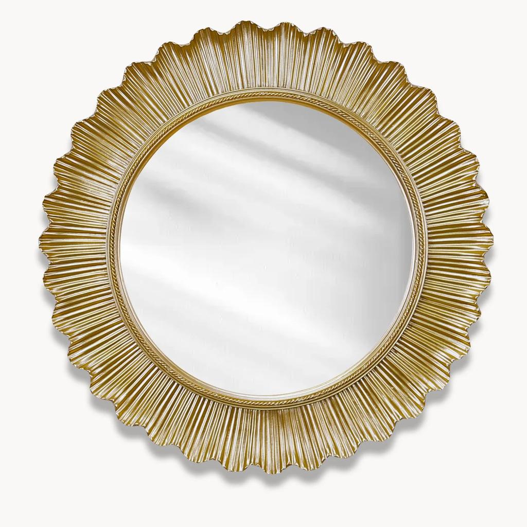 Flashy Wall Mirror In Gold Color