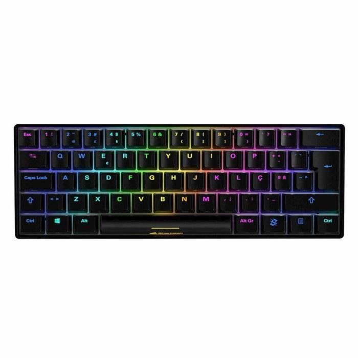 Clavier - Sharkoon - SGK50 S4 - Noir - Rétro-éclairé RGB - Touches multimédia