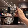 304 Stainless Steel Tableware Shell Spoons with High-end Gourd-handled for Household Hotel Serving Cafeteria Shares Soup Spoon