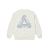 Palace FW22 Logo-Print Crewneck Long Sleeve Sweatshirt Men Tops Milk-White P23CS141