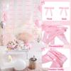 8 Pack Pink Bow Hanging Garland Of 64 Pieces Bow Hanging Decorations For Girls Birthday Party Bachelorette Wedding Bridal Shower