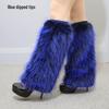 Leopard Print Faux Fur Plush Leg Warmers: Long & Short Styles for Autumn/Winter, Ideal for Stage Performances and Boot Covers.