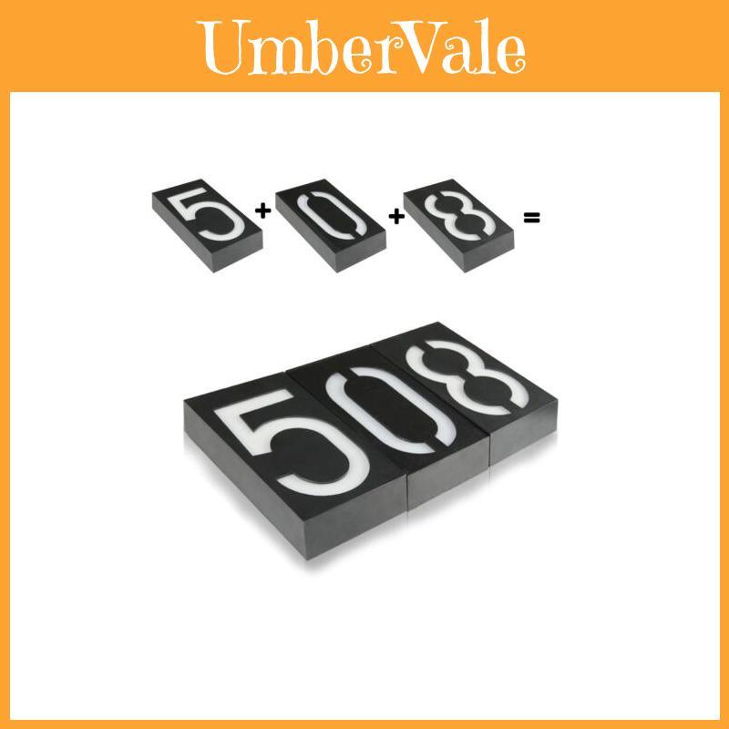 Elegant Led Solar Powered House Address Number Digits With Waterproof Design