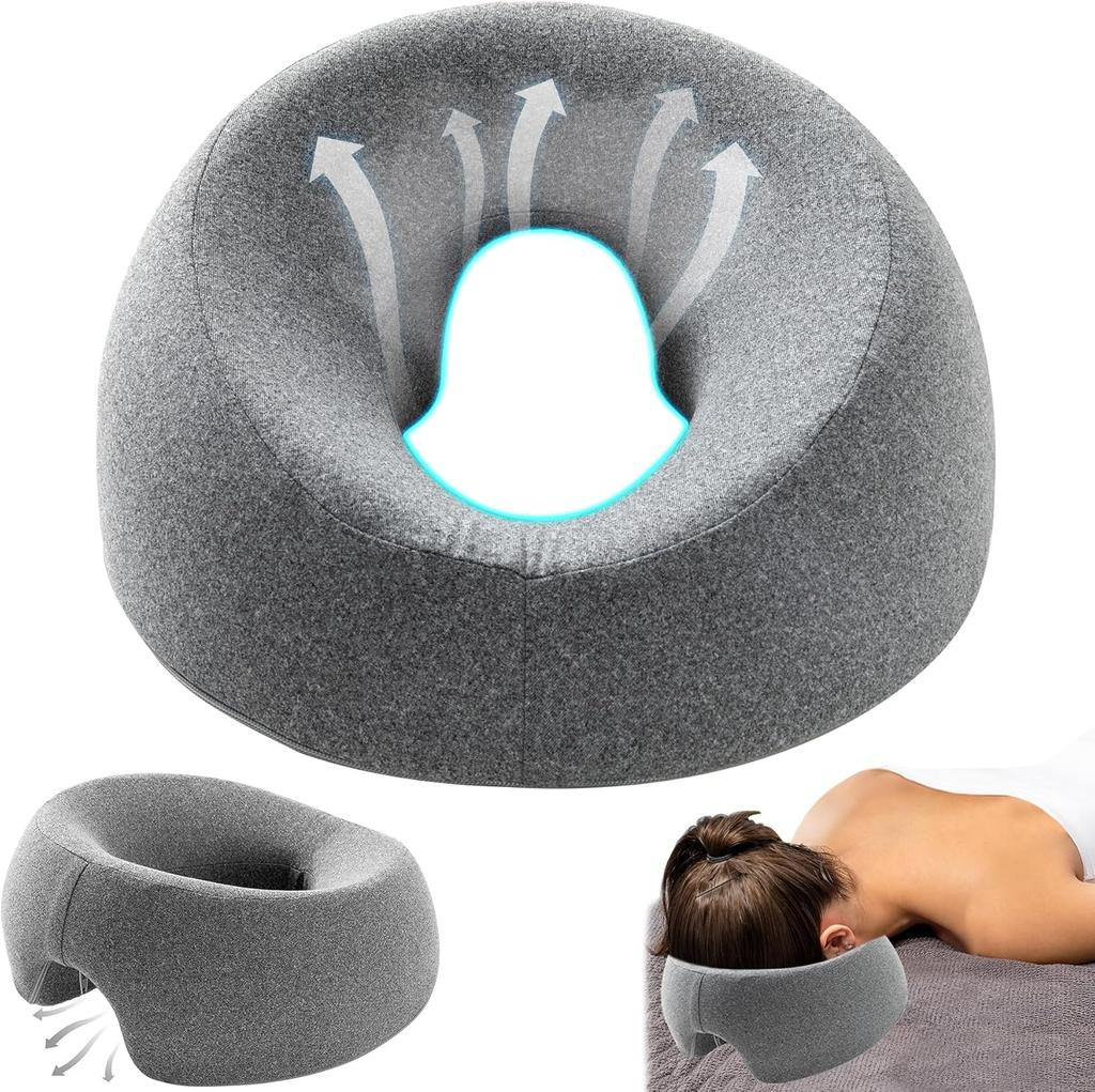 Massage Facial Cradle Cushion, Massage Pillow Head Hole, U-shaped Massage Face Cushion, Massage Headrest for Bed, Face Cushion Abdominal Position