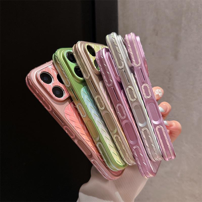 Gradient Diamond Grid Drop-Proof Case for iPhone 16 Pro Max and Apple I15 PRO.