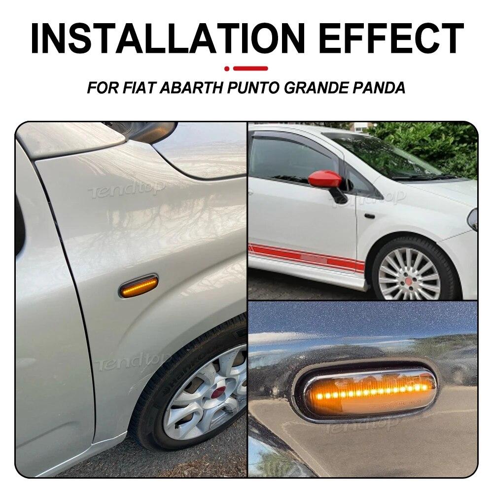 Dynamic Side Marker Light For Fiat Panda 169 Grande Punto Evo Doblo Fiorino Linea Idea For Peugeot Citroen Lancia Turn Signal