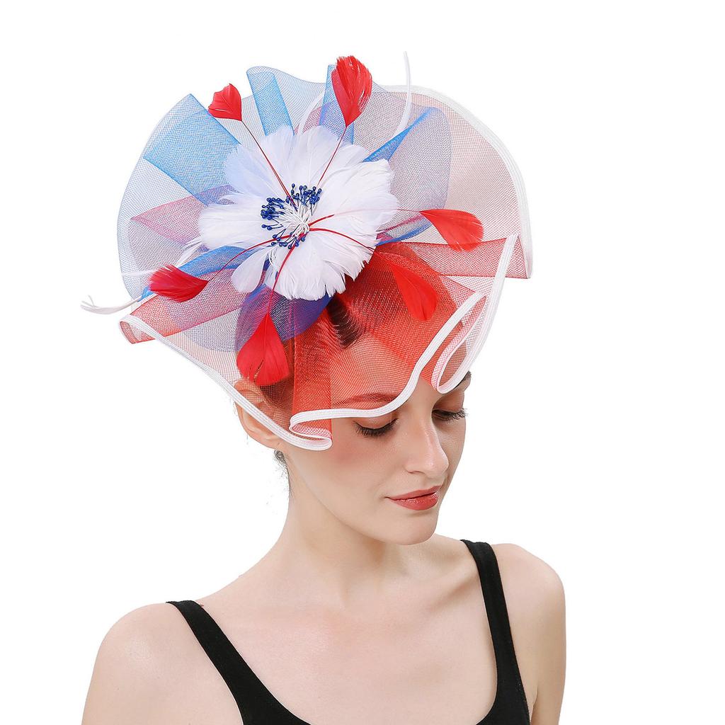 Chapeau fascinateur en maille pour femmes et filles, bandeau de fête de Cocktail, chapeau de mariage