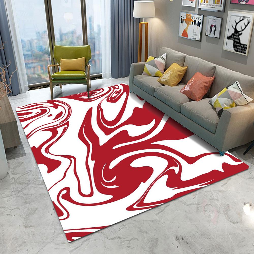 Abstract Art Pattern Floor Mat Various Styles with Flame Swirl Geometric Shapes and Vivid Colors NonSlip Rug for Home Decor