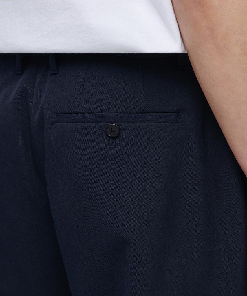 MUSINSA STANDARD Semi Bootcut Hidden Elastic Waist Slacks [Navy]
