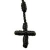 Multipurpose Hand Knotted Crossing Rosary Necklace Sturdy Cotton Thread Jewelry Accessory for Mindfulness Stylish Outfits