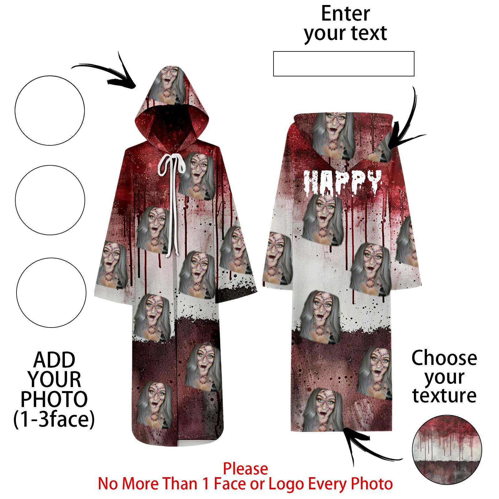 

Модный винтажный персонализированный плащ с капюшоном на Хэллоуин, длинный костюм для косплея, накидки для детей и взрослых 120 серый