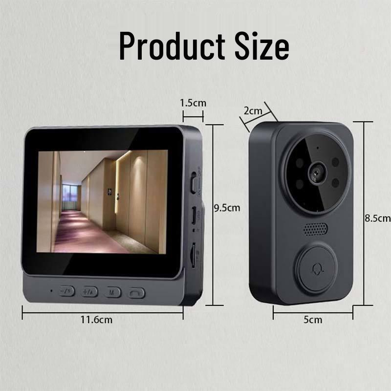 Punch-Free HD Infrared Night Vision Doorbell Camera with Anti-Theft Features for Home Video Monitoring
