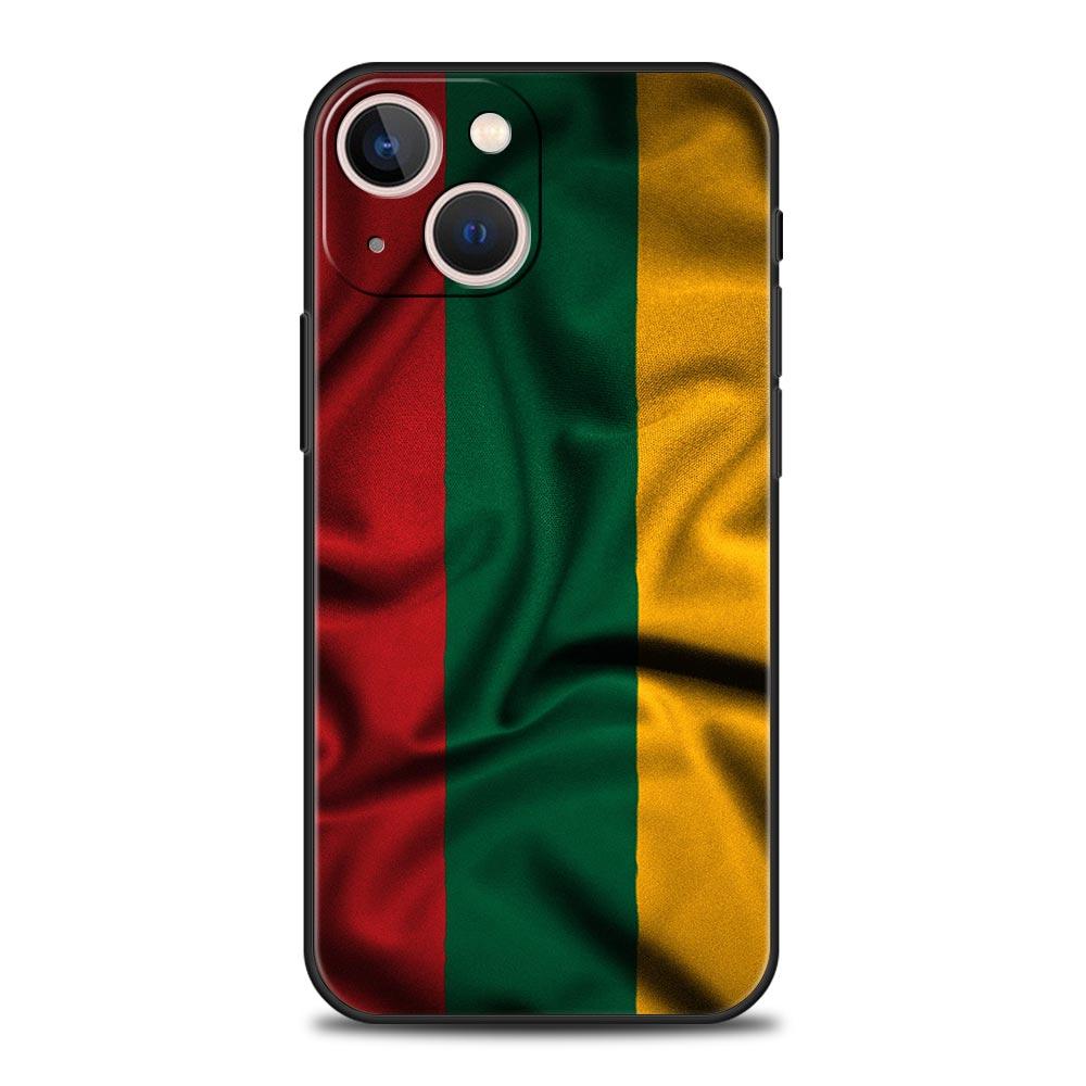 Luxury Phone Case For Apple iPhone 11 15 14 Pro MAX 12 13 7 8 Plus X XR XS MAX SE Silicone Cover Funda Flag of Lithuania Flag