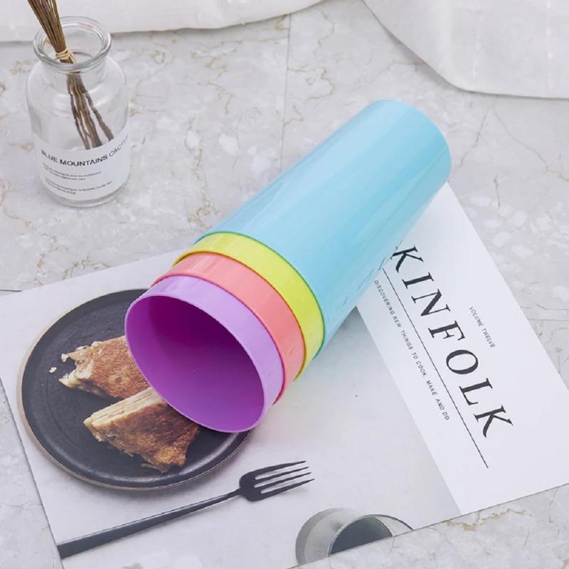 1PCS 530ml Plastic Cups Free BPA Unbreakable Large Color Cup for Beer Reusable Cups Party or Home Bar Travel Accessories