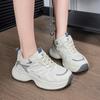 Sneakers 22 new shoes breathable mesh autumn and winter velvet thick-soled heightening casual dad shoes