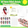 25 Set Easter Jesus Loves You Figures with Card Pocket Jesus Hide and Seek Sunday School Religious Christian Party Favors Gift
