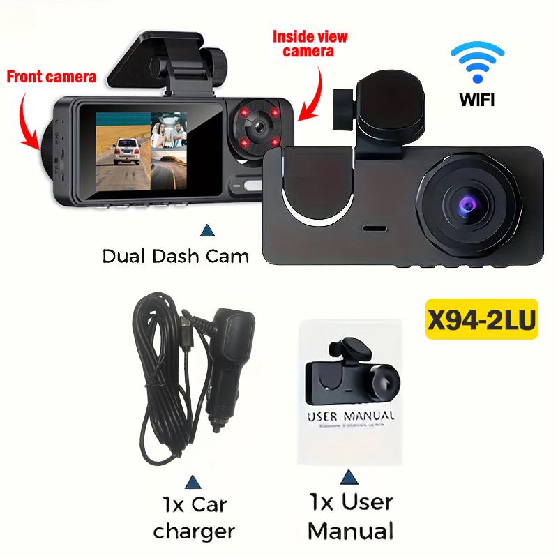 1080P Dash Cam for Cars 2/3 Channel WIFI Video Recorder Front and Rear View Camera for Vehicle W/IR G-Sensor Car Accessories