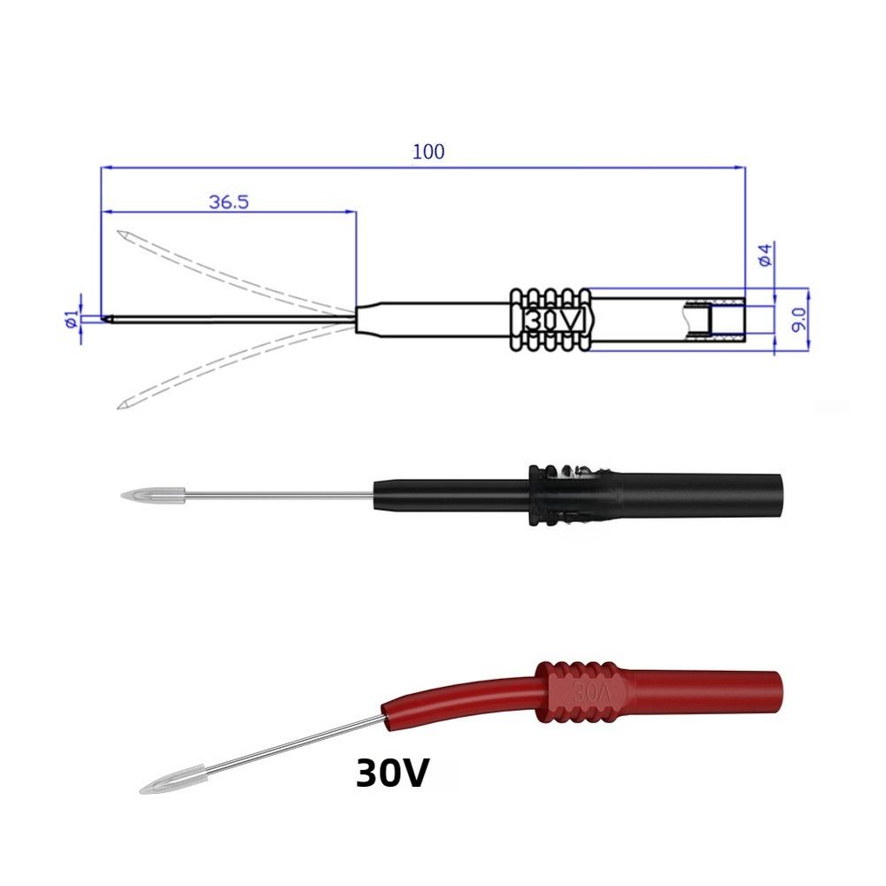 1set Meter Test Kit Connector Multimeter Test Leads Wire Puncturer Crocodile Clips For Electrical Measurements Testing