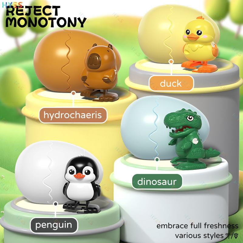 HYES Penguin Egg Crack Walk Wind Up Toys Creative Bounce Pets Egg Incubator Clockwork Toys Cute Fun Kids Toy Gifts for Festival