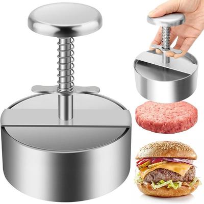 1 Stück Hamburgerpresse Burger Patty Maker 304 Edelstahl Schweinefleisch Rindfleisch Burger Manuelle Presse Form für Grill Bratpfanne Fleischpresse Werkzeug