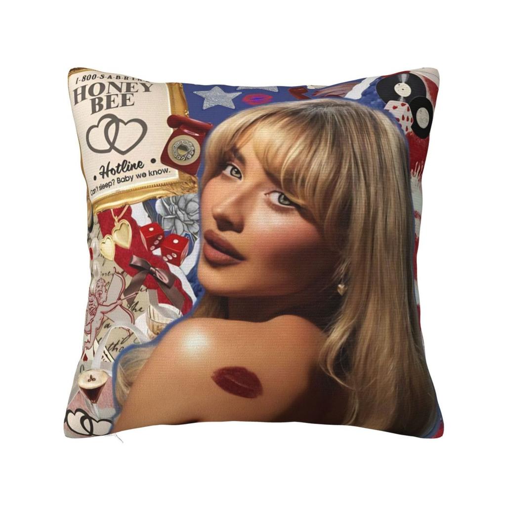 Sabrina Carpenter American Singer Pillow Cover Fashion Pillow Case Soft Cushion Cover Pillowcases For Sofa Home Decoration