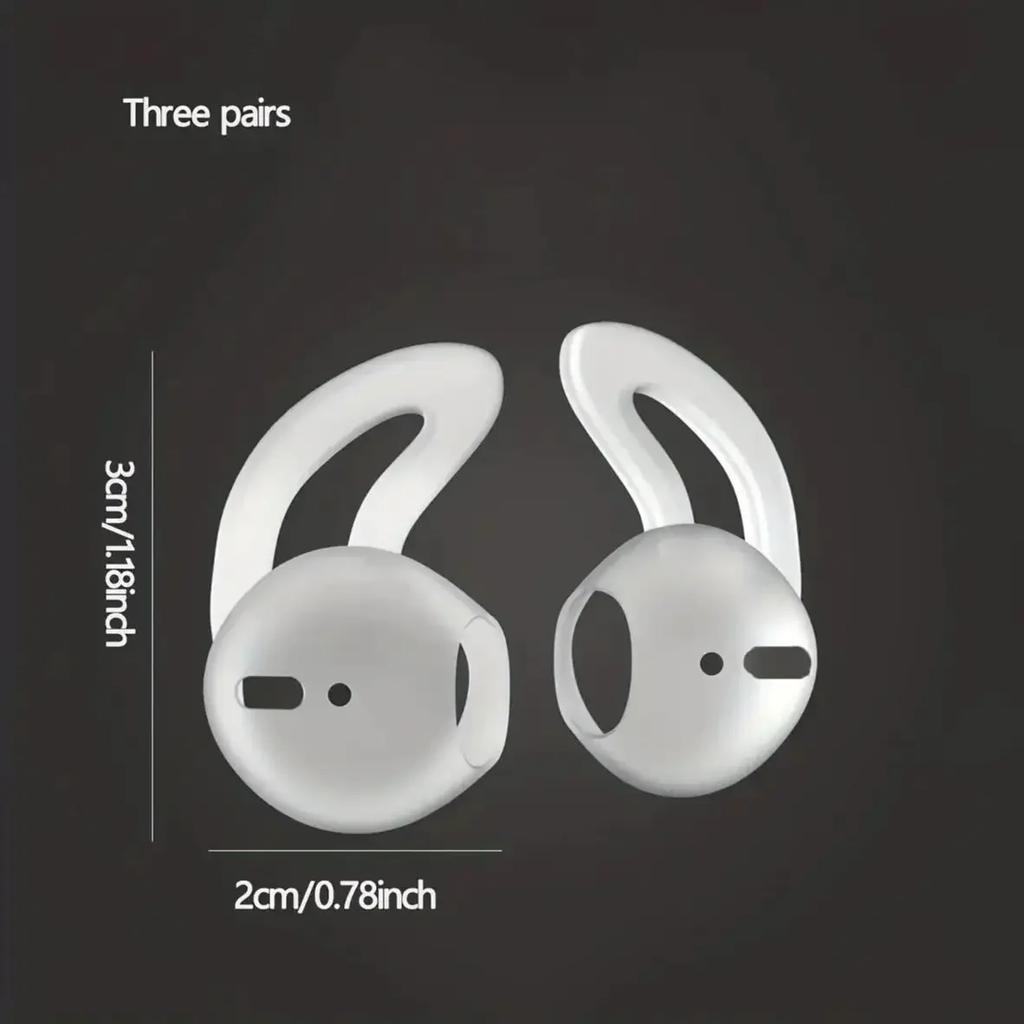 3Pair-Ear Pads For Airpods 2 Wireless Bluetooth For Iphone Earphones Cushions Silicone Ear Caps Case Earpads Eartips