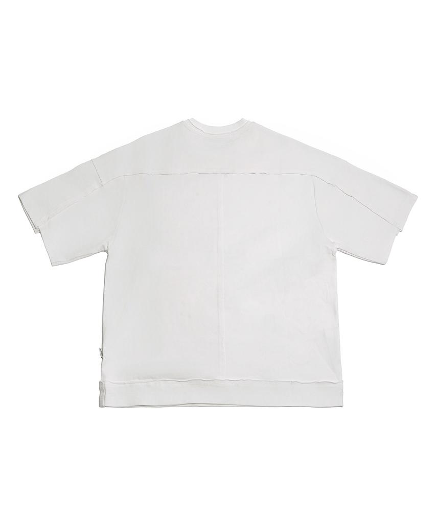 Naiteuwokeudeb Low Cut Line Half Tee_White